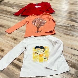 3 Toddler Girl Blouses Size 4T